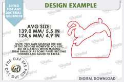 Wooden Easter Bunnies Laser Cut Bundle. Bunny Puzzles SVG Product Image 5