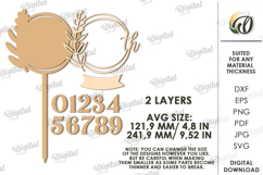 Anniversary Cake Topper Laser Cut. Cake Topper SVG Product Image 2