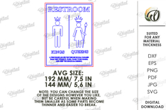 Restroom Signs Bundle Laser Cut. Wall Decor. Toilet Sign SVG Product Image 5