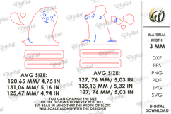3D Valentine's Day Figurines Laser Cut. Stand Decor SVG Product Image 2