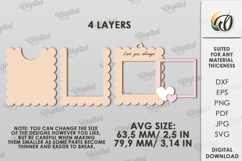 Mini Photo Frame Laser Cut. Hanging Picture Frame SVG Product Image 2