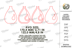 3D Decorative Vase Laser Cut. Flower Holder SVG Product Image 2