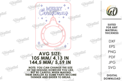 Christmas Card With Ornament Laser Cut. Christmas SVG Product Image 2