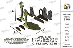 3D Halloween Stand Laser Cut. Halloween Standing Decor SVG Product Image 2
