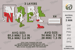 Decorative stand word Laser Cut. Christmas Decor SVG Product Image 2