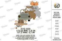 Fall Layered Cars Bundle Laser Cut. Standing Decor SVG Product Image 5