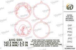Easter Round Signs Bundle Laser Cut. Wall Decor SVG Product Image 5