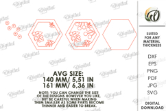Plant hexagons Wall Decor Laser Cut. Wall decor SVG Product Image 2