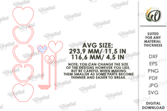 Valentine's Day Heart Decoration Laser Cut. Stand Decor SVG Product Image 2