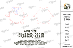 Wooden Animal Key Holder Laser Cut. Hamster SVG Product Image 2