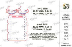 Matching Bracelets With A Holder Lasercut. Bracelet Card SVG Product Image 2
