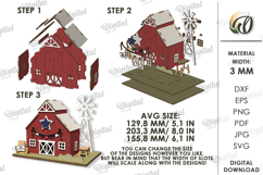 3D 4th Of July Houses Bundle Laser Cut. Stand Decor SVG Product Image 7