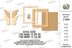 3D Butterfly Wall Decor laser Cut. Layered Wall Decor SVG Product Image 2