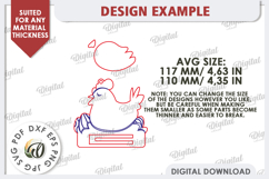 Easter Chicken Money Holder Laser Cut. Easter Gift SVG Product Image 2