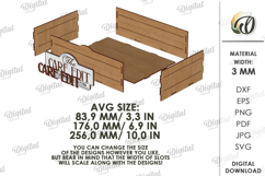 Bathroom Organizer Basket Laser Cut. Storage Box SVG Product Image 2