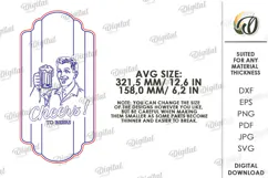 Wall Mounted Beer Bottle Opener Laser Cut. Bar Decor SVG Product Image 2