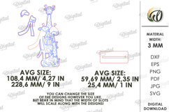 Triple Characters Stand Decor Lasercut. Giraffes SVG Product Image 2