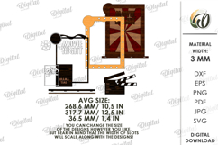 3D Home Cinema Sign Laser Cut. Wall Decor SVG Product Image 3