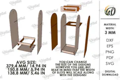 Christmas Wine Bottle Holder Laser Cut. Bottle Stand SVG Product Image 2