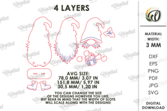 3D Fall Stand Laser Cut. Standing Decor. Gnome SVG Product Image 2