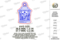 Floral Keychain Laser Cut. Boho Keyring. Flowers SVG Product Image 5