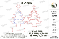Personalized Family Christmas Tree Laser Cut. Christmas SVG Product Image 2