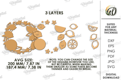 Summer Wreath Laser Cut. Summer Decor SVG Product Image 2