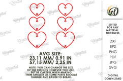 Valentine Drop Earrings Bundle Lasercut. Dangle Earrings SVG Product Image 5