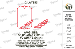 3D Easter Tag Laser Cut. Personalized Gift Tag SVG Product Image 2
