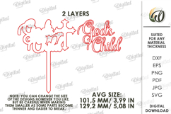 Christening Cake Topper Laser Cut. Christening decor SVG Product Image 2