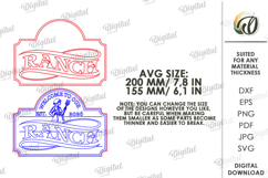 Personalized Country Sign Laser Cut. Welcome Sign SVG Product Image 2