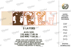 3D Drink Wall Decor Laser Cut. Kitchen Decor SVG Product Image 2