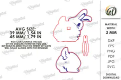 Car air freshener Laser Cut. Bunny SVG Product Image 2