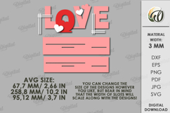 Valentine’s Day Word Stands Bundle Lasercut. Stand Decor SVG Product Image 5