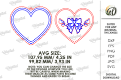 Valentine Coquette Tag Laser Cut. Valentine Gift Tag SVG Product Image 2