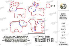 Nursery Dresser Knob Laser Cut. Animals Drawer Knob Product Image 2