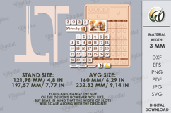 Perpetual Calendar Laser Cut .Wooden Calendar SVG Product Image 7