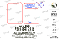 Mother's Day Kids Drawing Plaque Laser Cut. Mom Card SVG Product Image 2