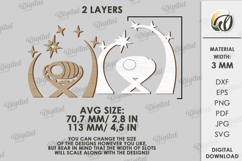Nativity Light Stand Laser Cut. Nativity Lightbox SVG Product Image 3