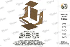 Bird Feeder Laser Cut. Hanging Bird Feeder Station SVG Product Image 2
