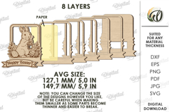 3D Easter Lamp Laser Cut. Night Light. Led Lamp SVG Product Image 2