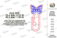 Decorative Bookmark Laser Cut. Paper Clip Bookmark SVG Product Image 2