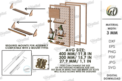Hideaway Wall Box Organizer Laser Cut.Hidden Storage SVG Product Image 2