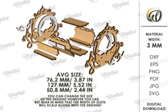 3D Wooden Carriage Bundle Laser Cut. Horse vehicles SVG Product Image 5