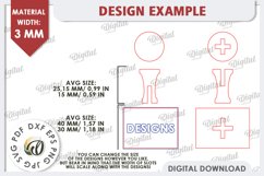 3D Valentine Stamps Laser Cut Bundle. Valentine Signs SVG Product Image 14