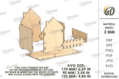 3D House Pencil Holders Bundle Laser Cut. Desk Organizer SVG Product Image 5