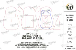 Hugging Penguin Photo Frame Laser Cut. Picture Frame SVG Product Image 2