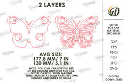 3D Butterfly Laser Cut. Door Knob Hanger SVG Product Image 2