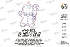 Cute Christmas Ornaments Laser Cut. Christmas Tree Decor SVG Product Image 3