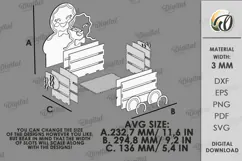 Christmas Gingerbread Storage Box Laser Cut. Gift Box SVG Product Image 2